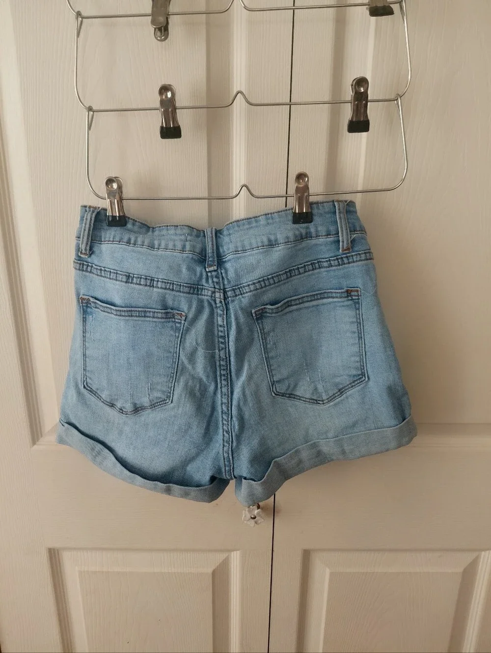 Kancan Light Blue Distressed Women’s Denim Shorts